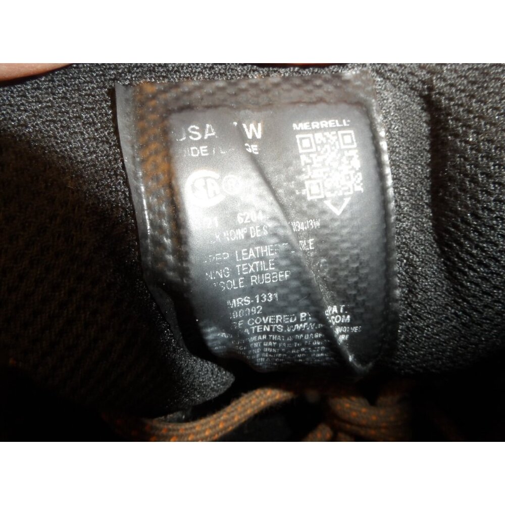 Merrell Mens Moab 2 Ventilator Mid Waterproof Comp Toe CSA Work Boot Brown 7W - Picture 4 of 13